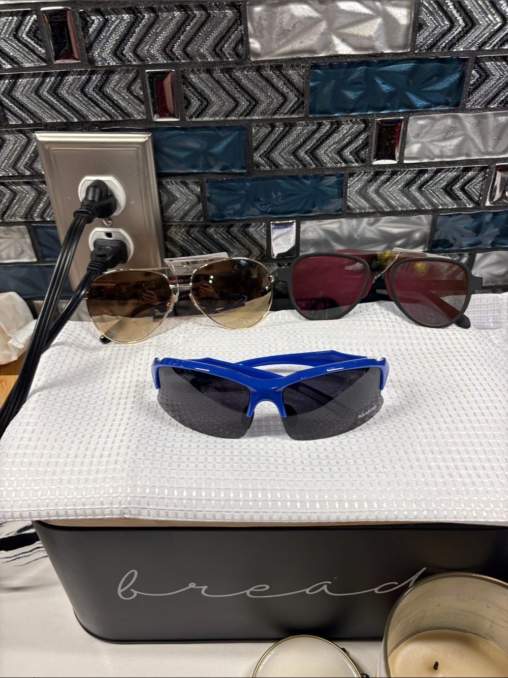 Blue Sport Sunglasses + 2 Assorted Sun Styles